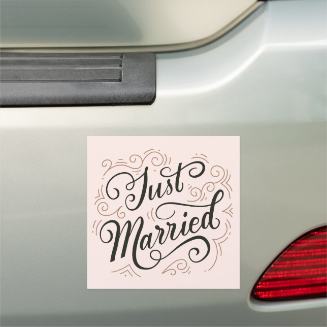 Wedding Just Married Car Magnet (In Situ)