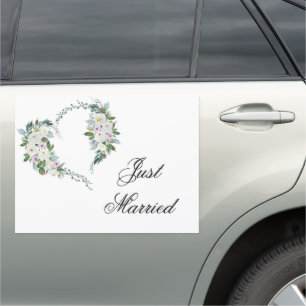 Wedding Just Married Car Magnet