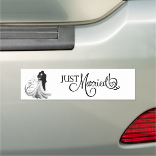 Wedding Just Married Car Magnet