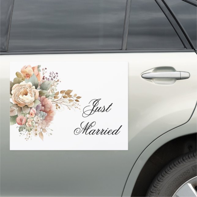 Wedding Just Married Car Magnet (In Situ)