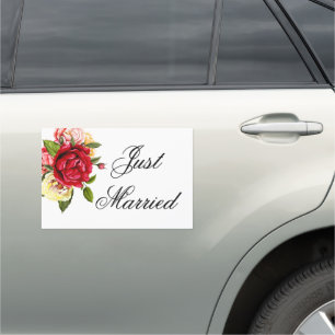 Wedding Just Married Car Magnet