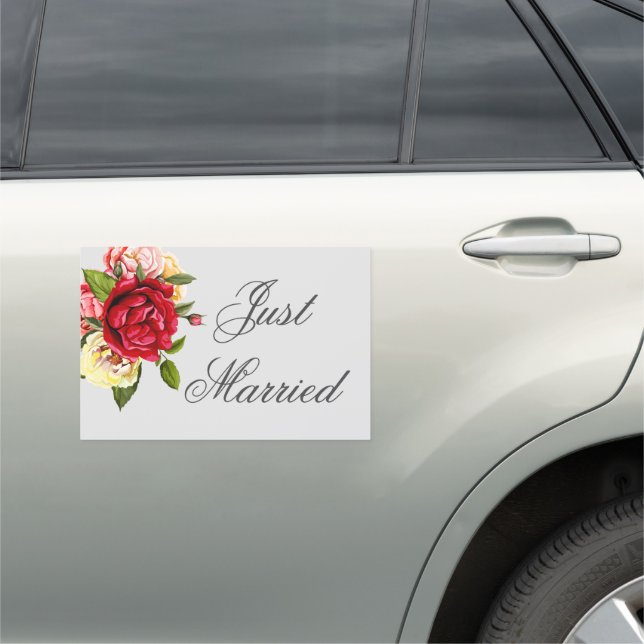 Wedding Just Married Car Magnet (In Situ)