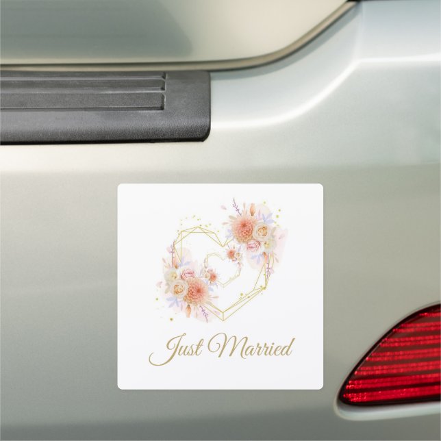 Wedding Just Married Car Magnet (In Situ)