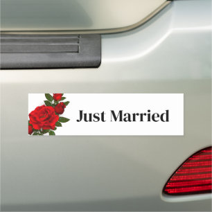 Wedding Just Married Car Magnet