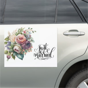 Wedding Just Married Car Magnet