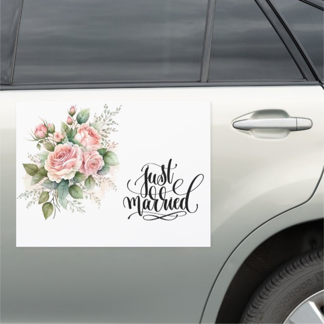 Wedding Just Married Car Magnet (In Situ)