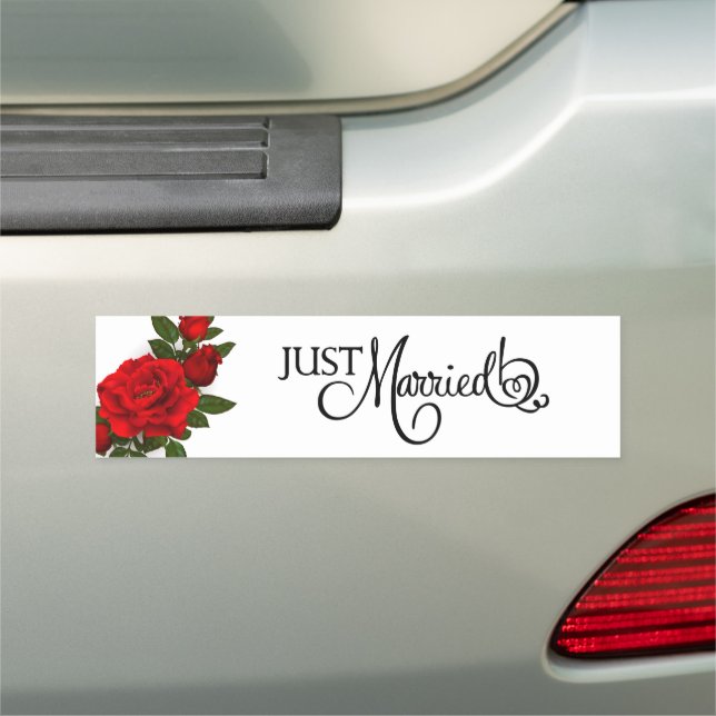 Wedding Just Married Car Magnet (In Situ)
