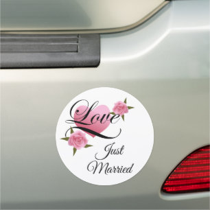 Wedding Just Married Car Magnet