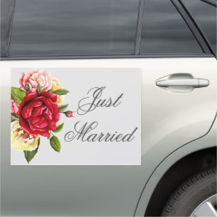 Wedding Just Married Car Magnet