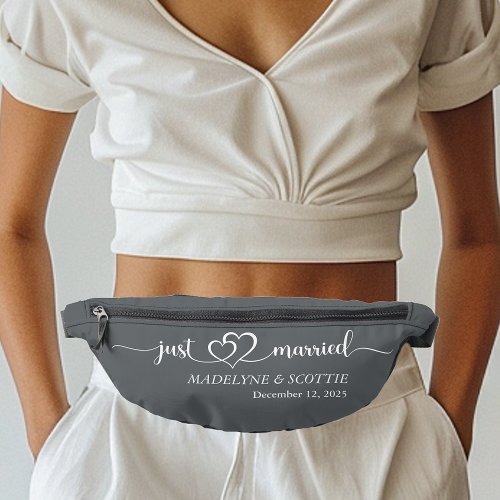 Wedding Just Married Script Colors  Fanny Pack