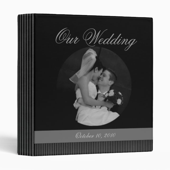 Wedding Keepsake Binder, Photo Album or Planner Binder (Front/Spine)