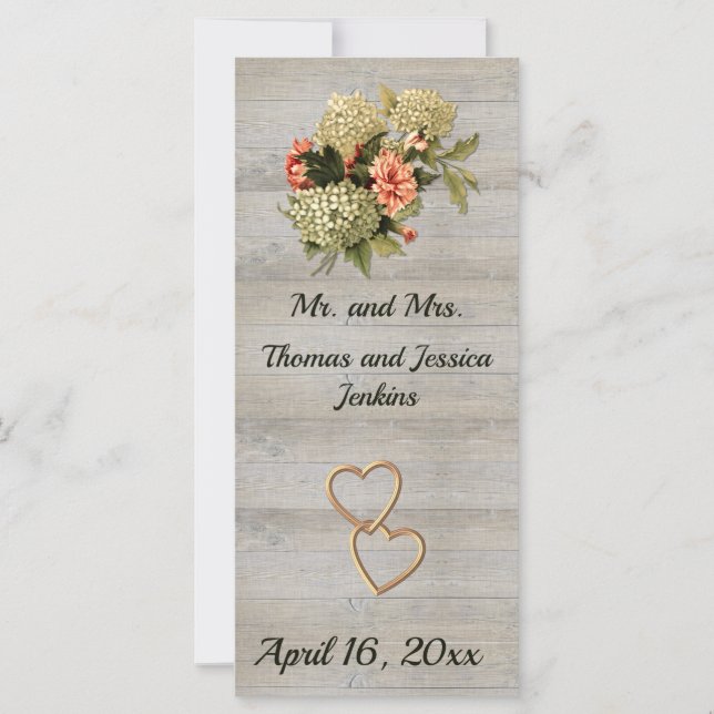 Wedding Keepsake Favor with Rustic Charm (Front)