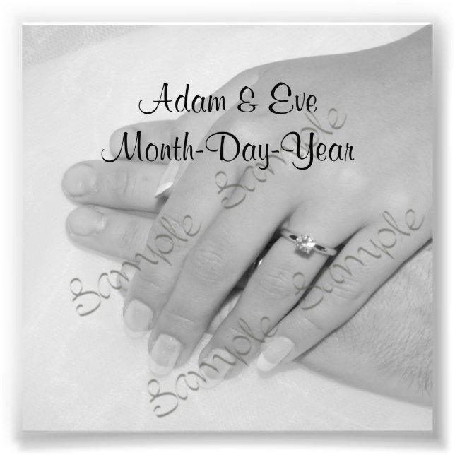 Wedding Keepsake Photo Print (Front)