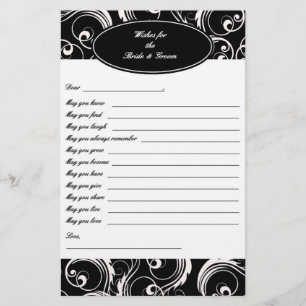 Wedding Keepsake - Wishes For Bride & Groom