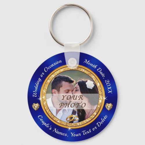 Wedding Keepsakes for Guests Double Sided PHOTO Keychain