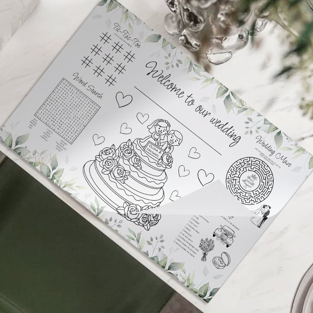 Wedding Kids Activities Coloring Placemat (Creator Uploaded)