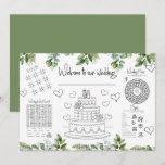 Wedding Kids Activities game Invitation