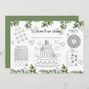 Wedding Kids Activities game Invitation