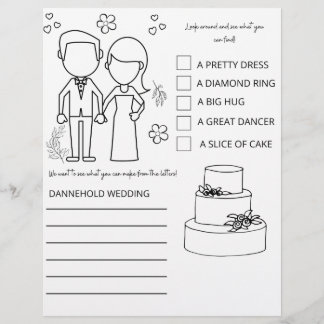 Wedding Kids Table Coloring Page