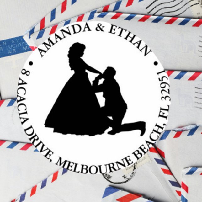 Wedding kneeling man theme self-inking stamp (Create heartfelt wedding memories with our kneeling man self-inking stamp)