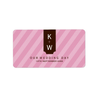 WEDDING LABEL SEALS :: candystripes 3L