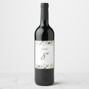Wedding label with table number.
