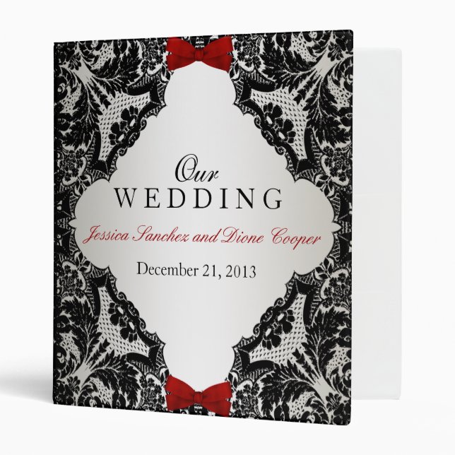 Wedding Lace and Bow Binder (Front/Inside)