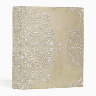 Wedding Lace on Beige Mini Binder
