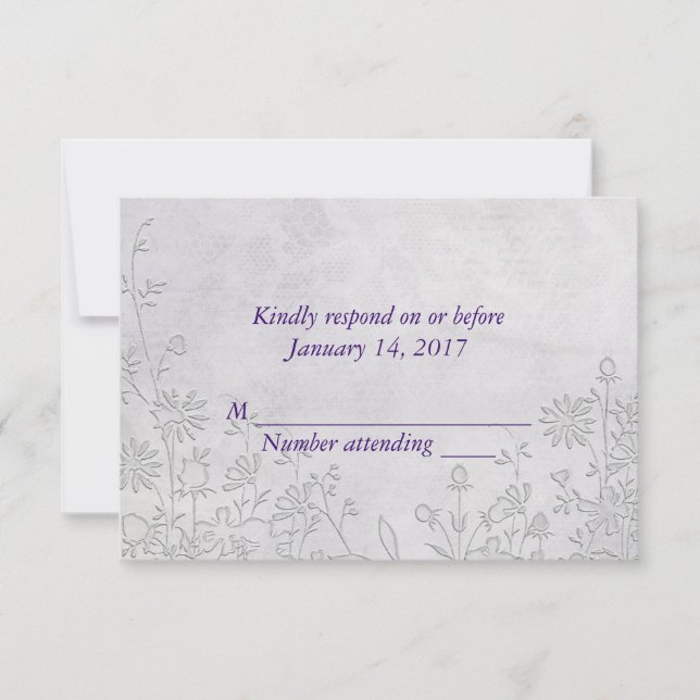 Wedding Lace RSVP (Front)