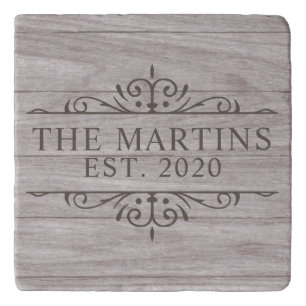 Wedding Last Name Newlywed Gift Trivet
