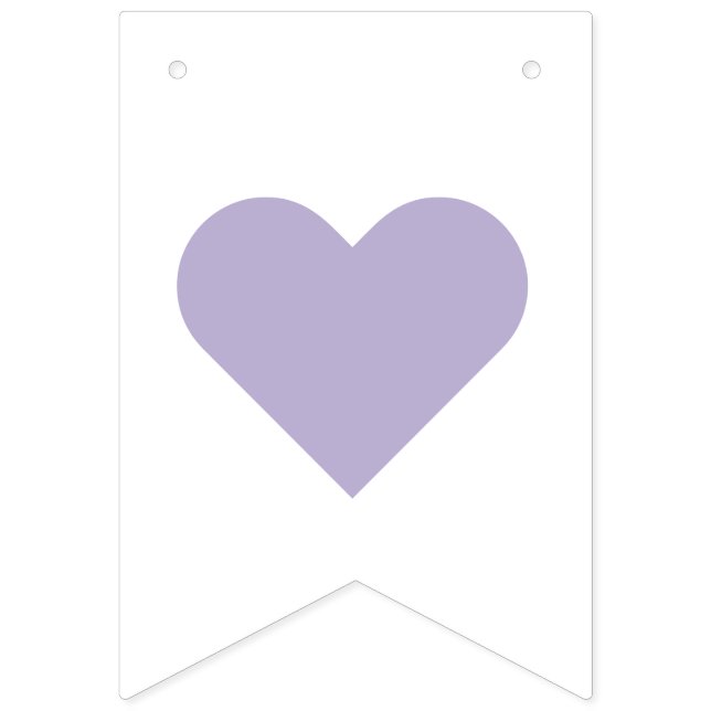 Wedding Lavender 7 Letter Name Hearts Mr. & Mrs.  Bunting Flags (First Flag)