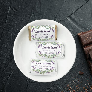 Wedding lavender eucalyptus names Love is Sweet Hershey's Miniatures
