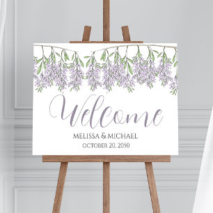 Wedding Lavender Floral Welcome Custom Foam Board