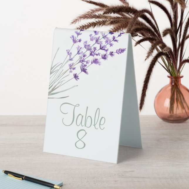 Wedding Lavender Table Number Sign (In SItu (Table))