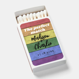 Wedding LGBT flag pride Vintage Custom Matchboxes
