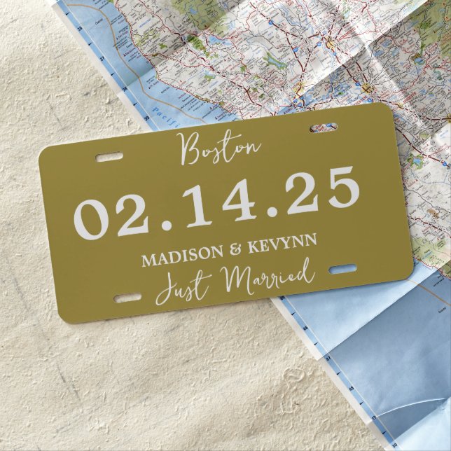 Wedding License Plate - Just Married Mr and Mrs (In Situ)