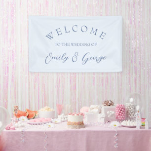 Wedding light blue welcome sign