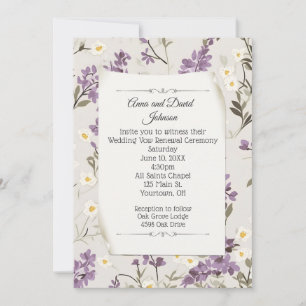Wedding Lilacs for Vow Renewal Invitation
