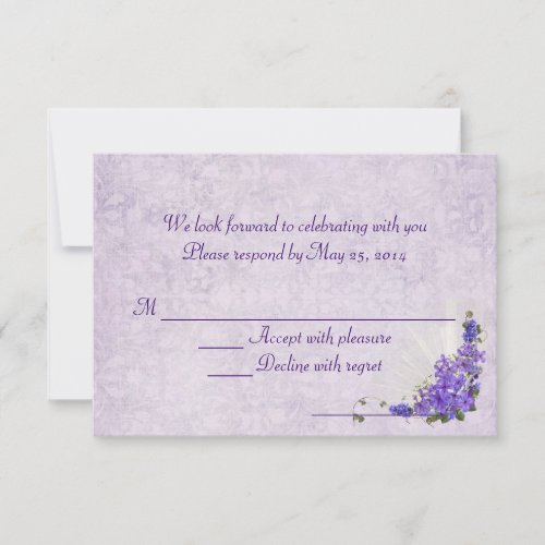 Wedding Lilacs RSVP Personalized Announcement