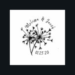 Wedding Logo Dandelion Greenery Hand Drawn Self-inking Stamp<br><div class="desc">Wedding Logo - Unique Logo Illustration</div>