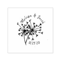 Wedding Logo Dandelion Greenery Hand Drawn