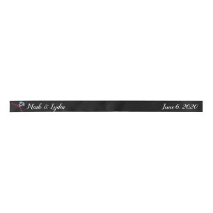 Wedding Logo Favor Baseball Ring Satin Ribbon
