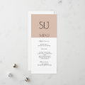 Wedding Logo Simple Color Block Dinner Tan Menu | Zazzle