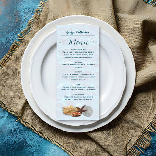 Wedding Long Menu Place Cards Living Seas