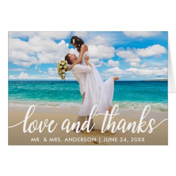 Wedding Love And Thanks | Thank You Photo Fold by HappyMemoriesCardCo at Zazzle