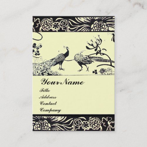 WEDDING LOVE BIRDS black and white cream Business Card