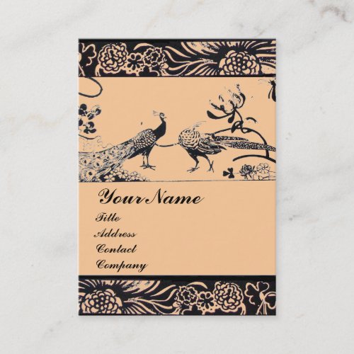 WEDDING LOVE BIRDS black and white pink Business Card