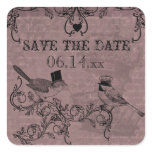 Wedding Love Birds Save the Date Stickers