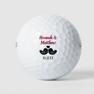 Wedding Love Birds Thank You Favor Golf Balls