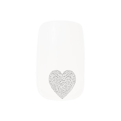 Wedding Love Diamond Heart Minx Nail Art